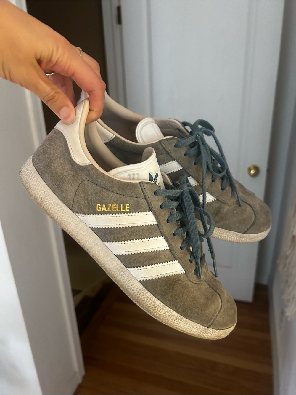 adidas Gazelle Sneakers in Olive and White